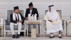 सम्माननीय उपराष्ट्रपति यादव र कतारका अमिरबीच दोहामा उच्चस्तरीय शिष्टाचार भेट